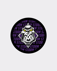 Manchester Storm 26-27 Purple Text Puck