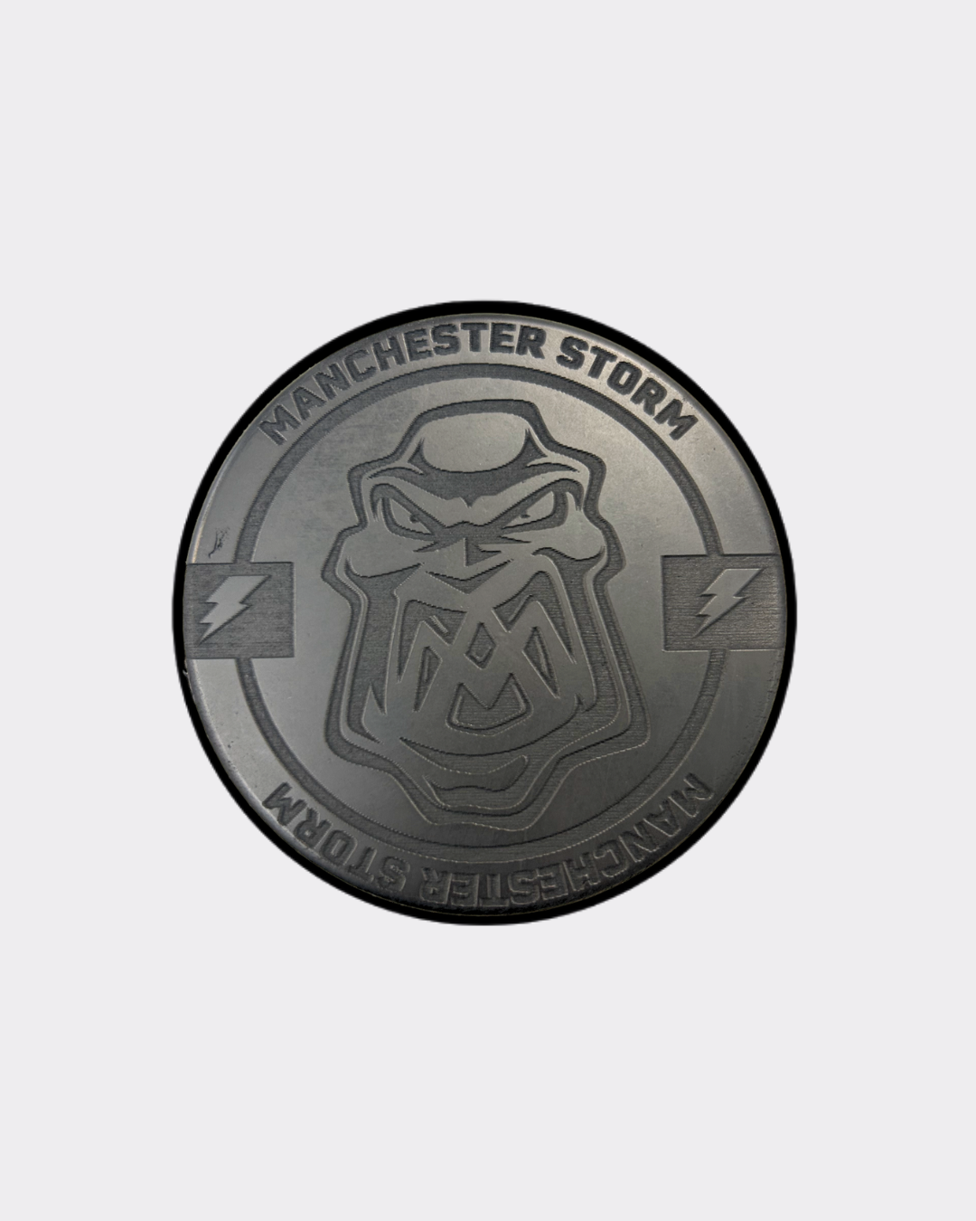 Manchester Storm Jack Engraved Puck