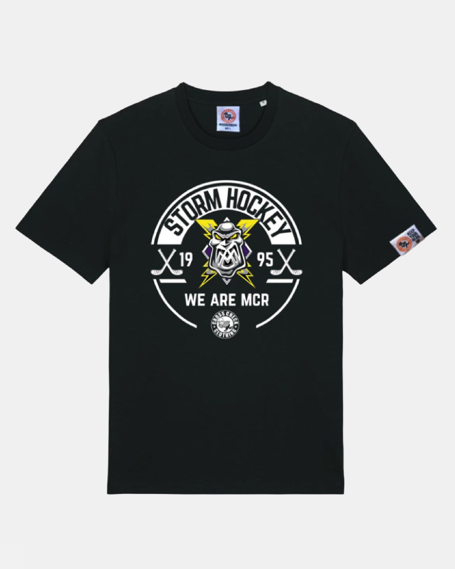 Manchester Storm 26-27 Black Circle Logo T-Shirt